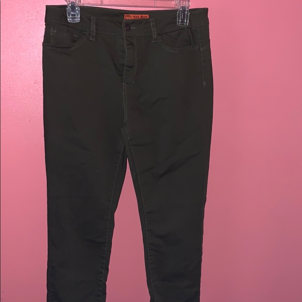 Forest green skinny jeans
